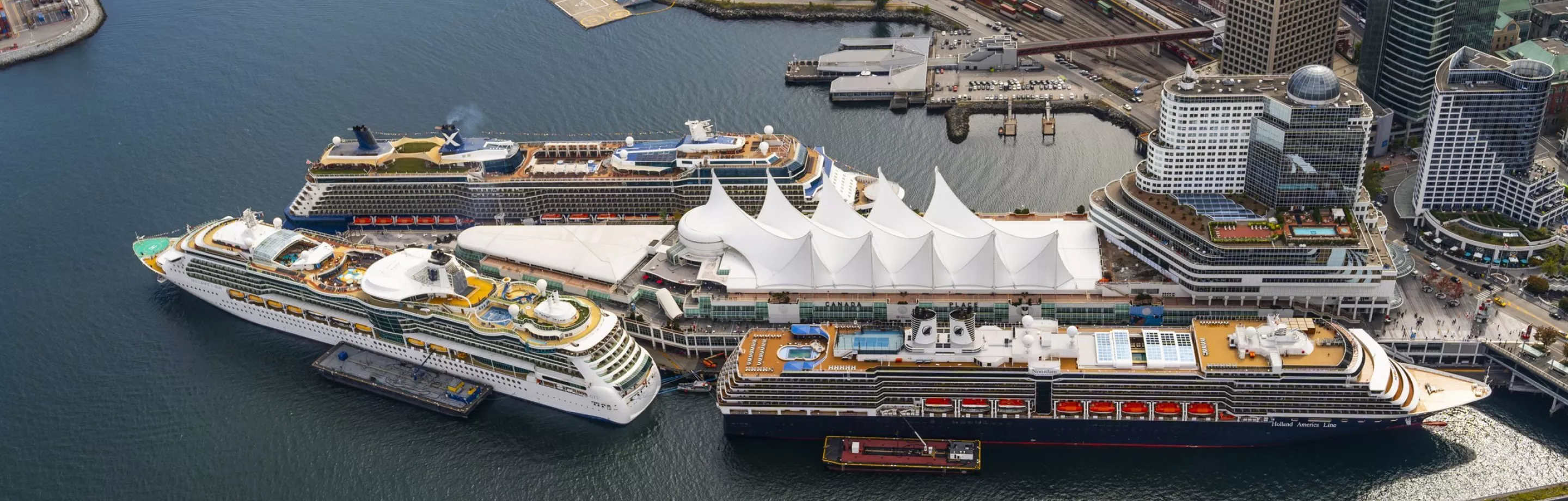 Vancouver Canada Place cruise terminal arrival